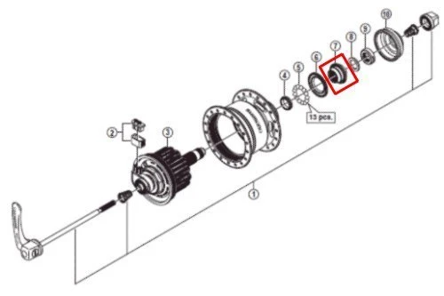 Shimano Konus VR DH-T785 / DH-3D80 / HB-M785 Links Y-2YJ98020 4 Shimano Konus VR DH-T785 / DH-3D80 / HB-M785 Links Y-2YJ98020 – Bild 2