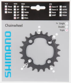 Shimano XT Ab 2008 4-Arm 9-fach 22 Zähne AA-Type IG Alu Schwarz Y-1J122000