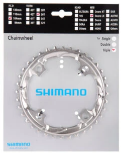 Shimano SLX Ab 2009 4-Arm 9-fach 36 Zähne AD-Type Alu Schwarz Y-1KF98050