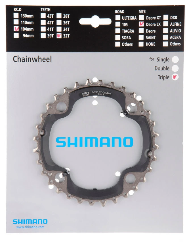 Shimano SLX Ab 2011 4-Arm 10-fach 32 Zähne AE-Type Stahl / Verbund. Schw.Y-1LU98020/Y-1LV98080 3 Shimano SLX Ab 2011 4-Arm 10-fach 32 Zähne AE-Type Stahl / Verbund. Schw.Y-1LU98020/Y-1LV98080