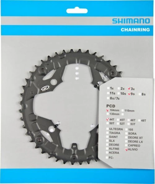 Shimano Alivio Ab 2011 44 Zähne S-Type Für Schutzring Schwarz Y-1M098080 3 Shimano Alivio Ab 2011 44 Zähne S-Type Für Schutzring Schwarz Y-1M098080